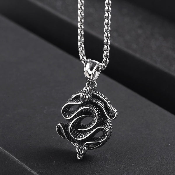 Stainless Steel Snake Pendant w/Chain